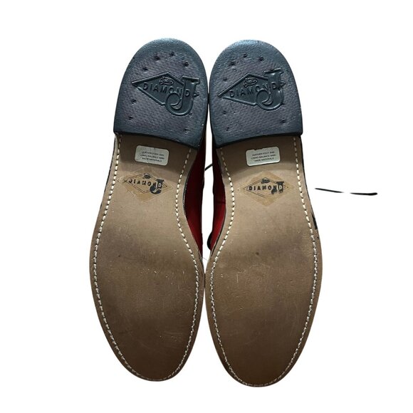 Justin Red Leather Fringe Lace Up Boots Size 7.5 - Picture 7 of 9